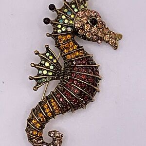 Colorful Seahorse Brooch